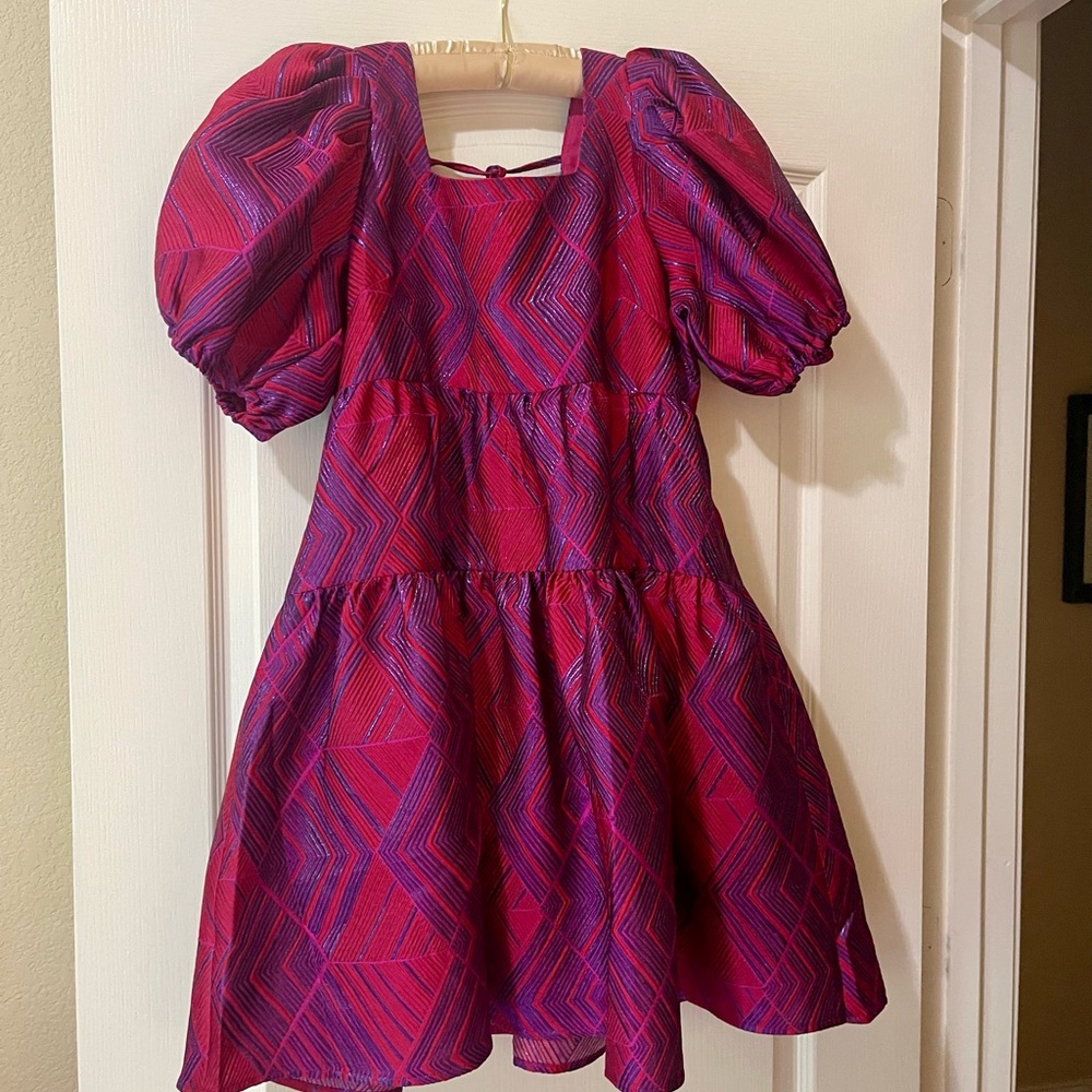 NWOT Elegant Pink and Purple Boutique Mini Dress